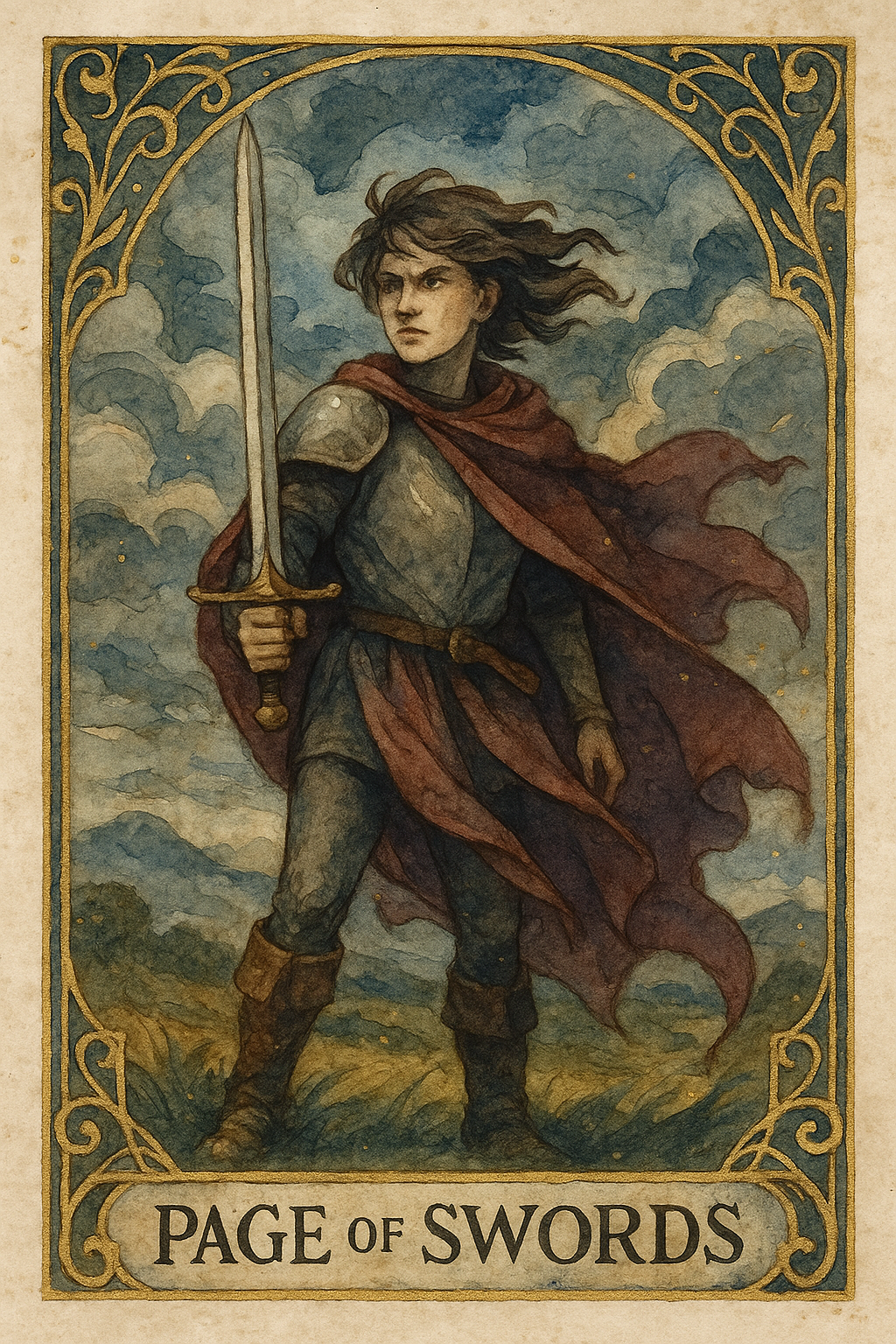 Page of Swords Tarot Card